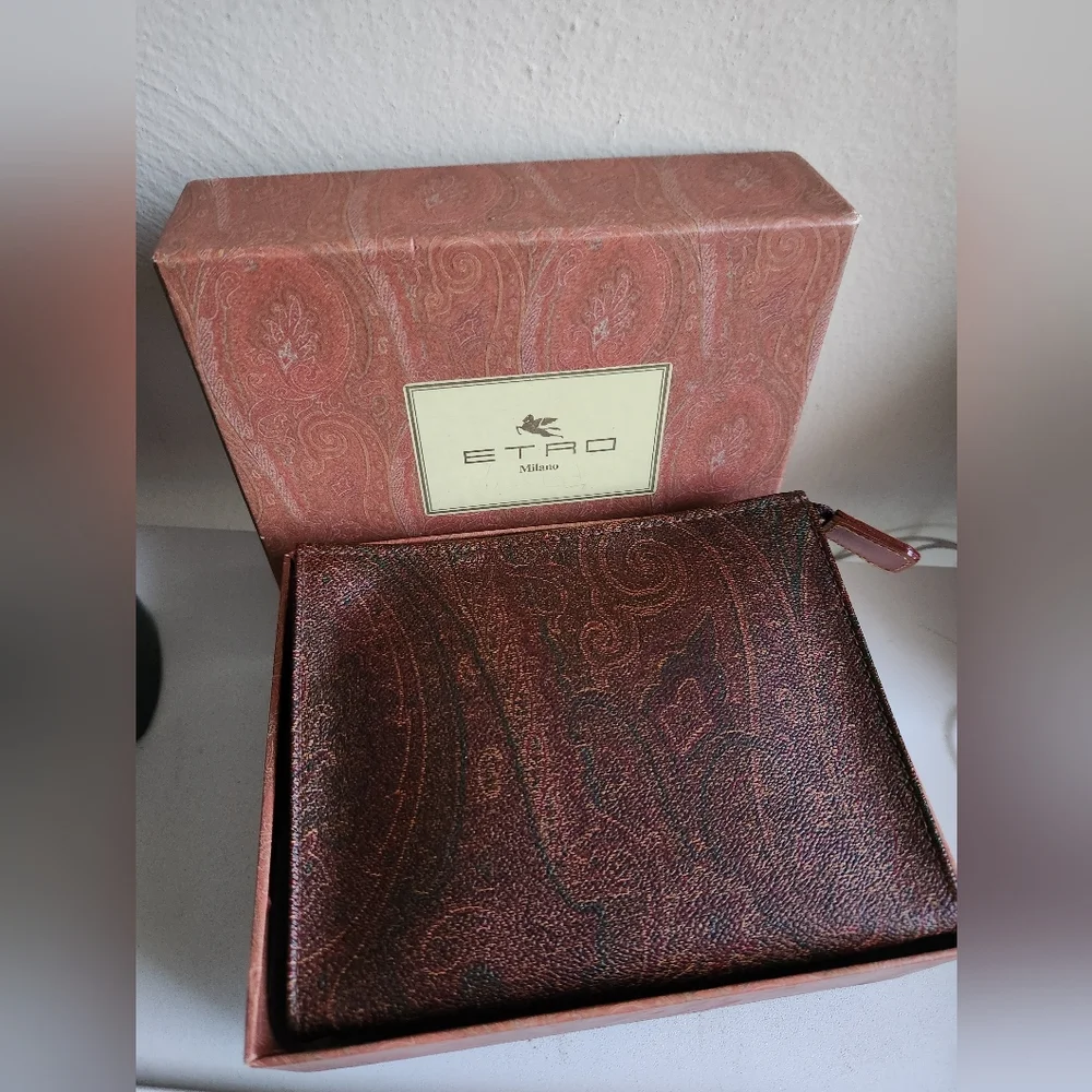 Etro Milano Paisley Zip Clutch
